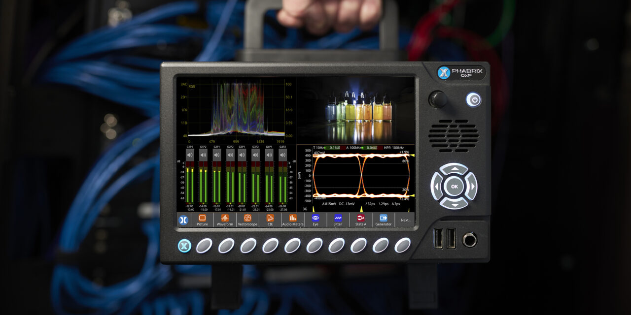 Grass Valley expands PHABRIX T&M inventory with QxP portable waveform monitor